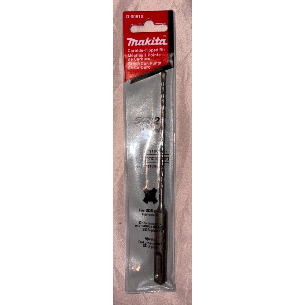 NEW Makita 5/32 Rotary Hammer Carbide Tipped‎ Bit, D-00810